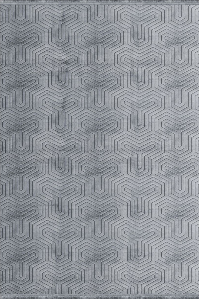 Kurzflor Teppich Sofia rechteckig - 200x290 cm - Grau Bild 1