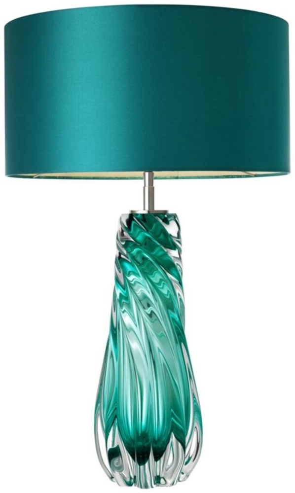 Casa Padrino Designer Tischleuchte Türkis 17 x 42 x H. 67 cm - Luxus Kollektion Bild 1