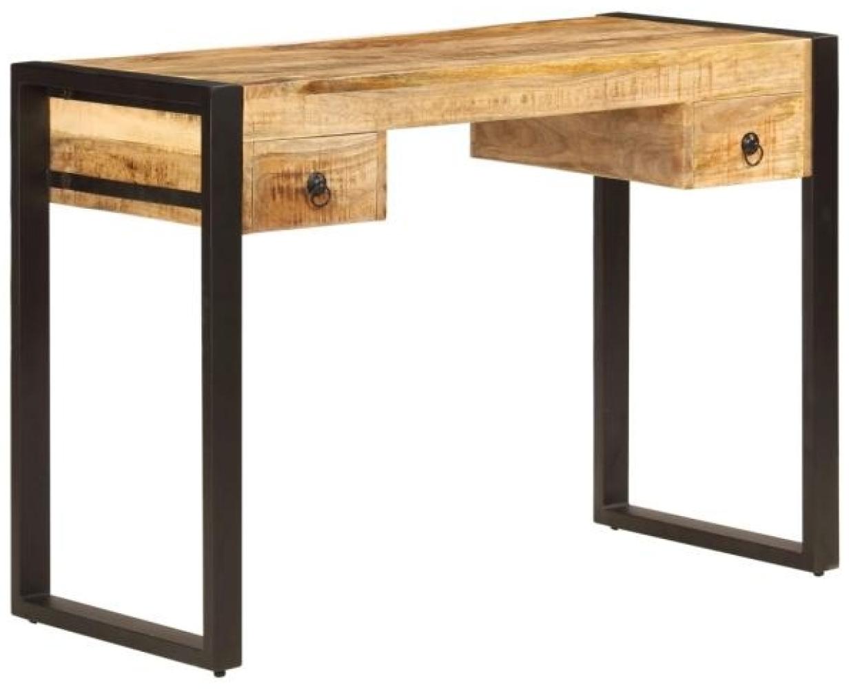 Schreibtisch mit 2 Schubladen, Mangoholz massiv, 110 x 50 x 77 cm Bild 1