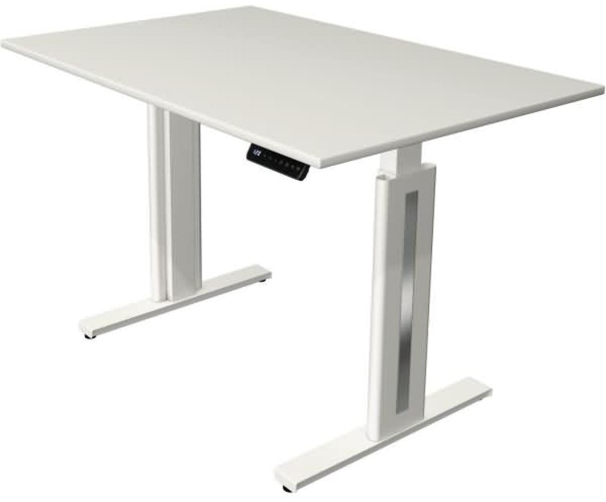 Kerkmann Move 3 fresh Schreibtisch Steh und Sitztisch (B) 120 x (T) 80 cm weiß Bild 1