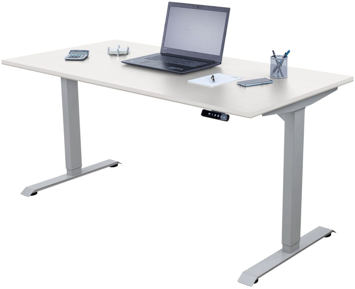 Schreibtisch elektrisch höhenverstellbar, Ergonomische Arbeitstisch, Gestell und Tischplatte Bild 1
