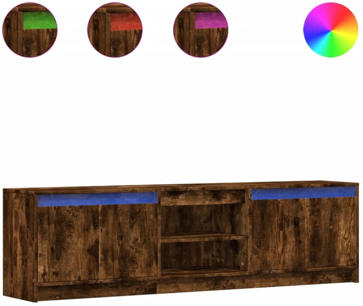 vidaXL TV-Schrank mit LED-Beleuchtung Räuchereiche 180x34x50 cm 3307916 Bild 1