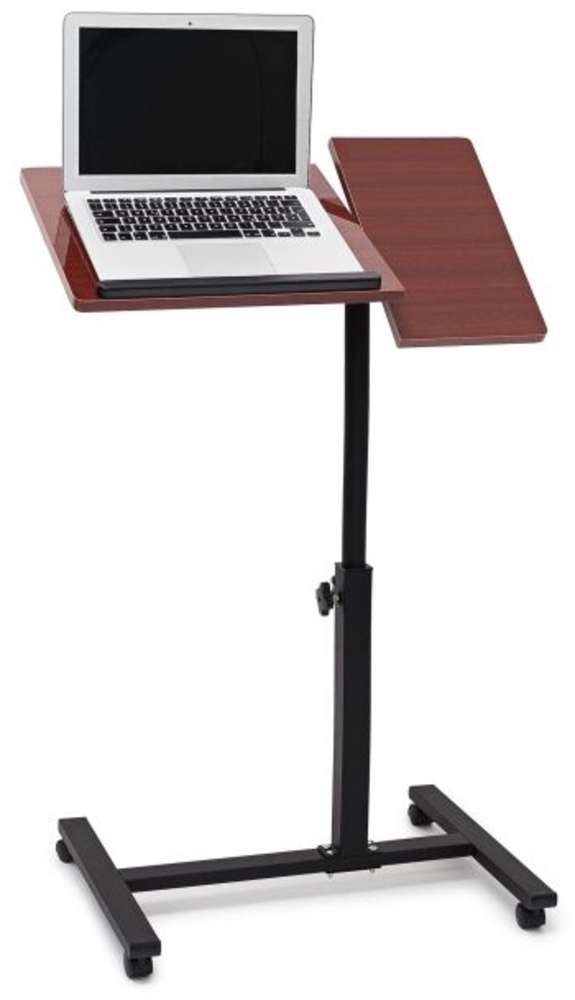 Laptoptisch höhenverstellbar, MDF/Stahl, Rotbraun, 95 x 60 x 40,5 cm Bild 1