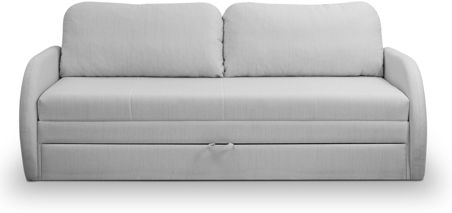 Selsey 'Diego' 3-Sitzer-Sofa mit Schlaffunktion und Bettkasten, hellgrau, ca. 90 x 221 x 91 cm Bild 1