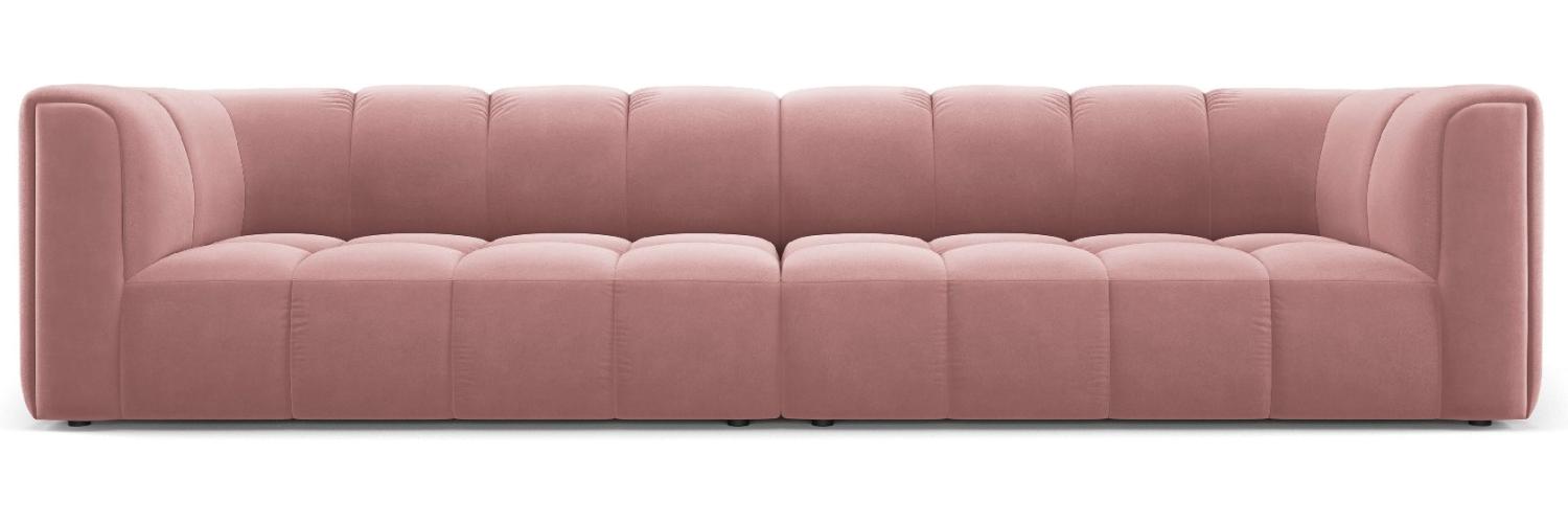 Micadoni Modulares Sofa Serena 4-Sitzer Samtstoff Rosa Bild 1