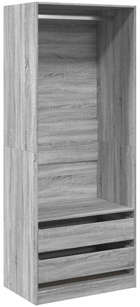 vidaXL Kleiderschrank Grau Sonoma 80x50x200 cm Holzwerkstoff 3307752 Bild 1