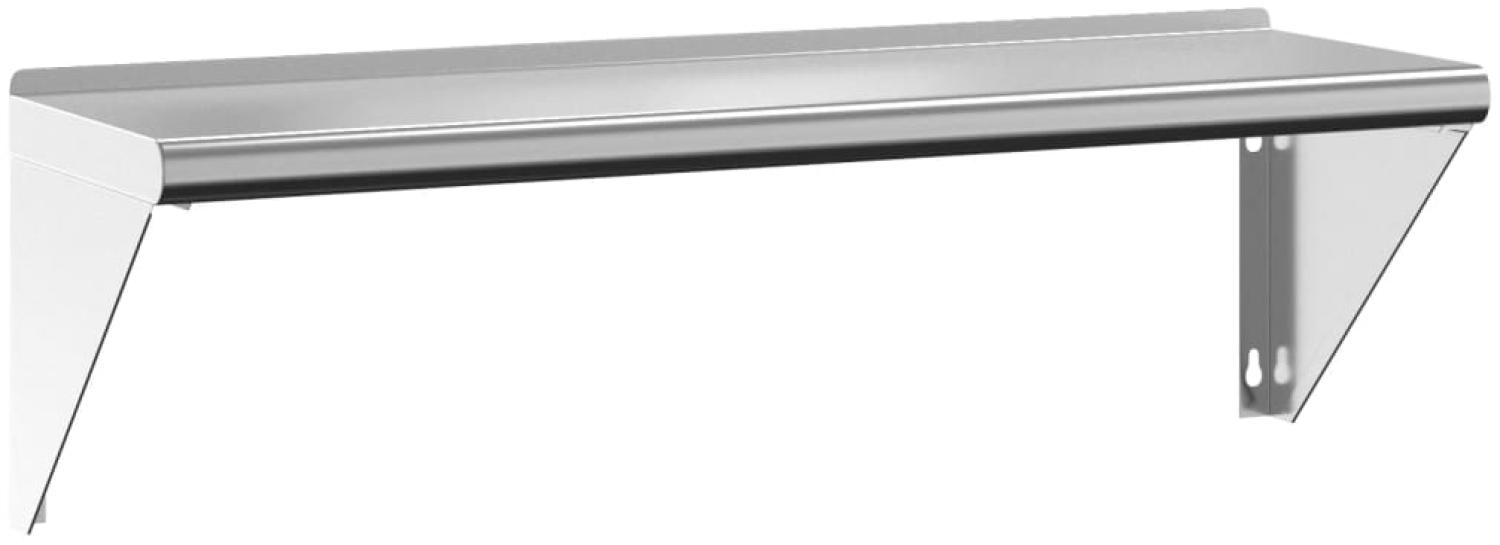 vidaXL Wandregal 100x30x31 cm Silbern Edelstahl 30273 Bild 1