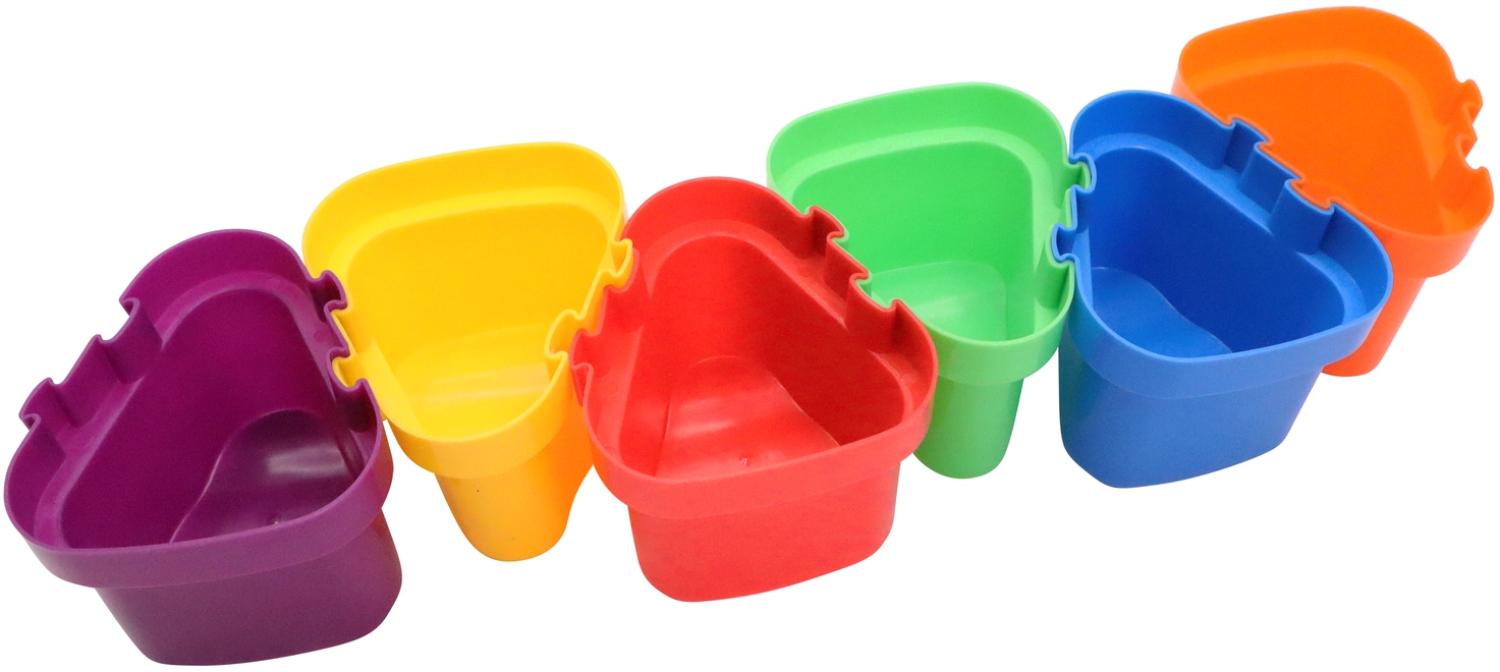 EDUPLAY 370035 Becher zum Zusammenstecken 6er Set Bild 1