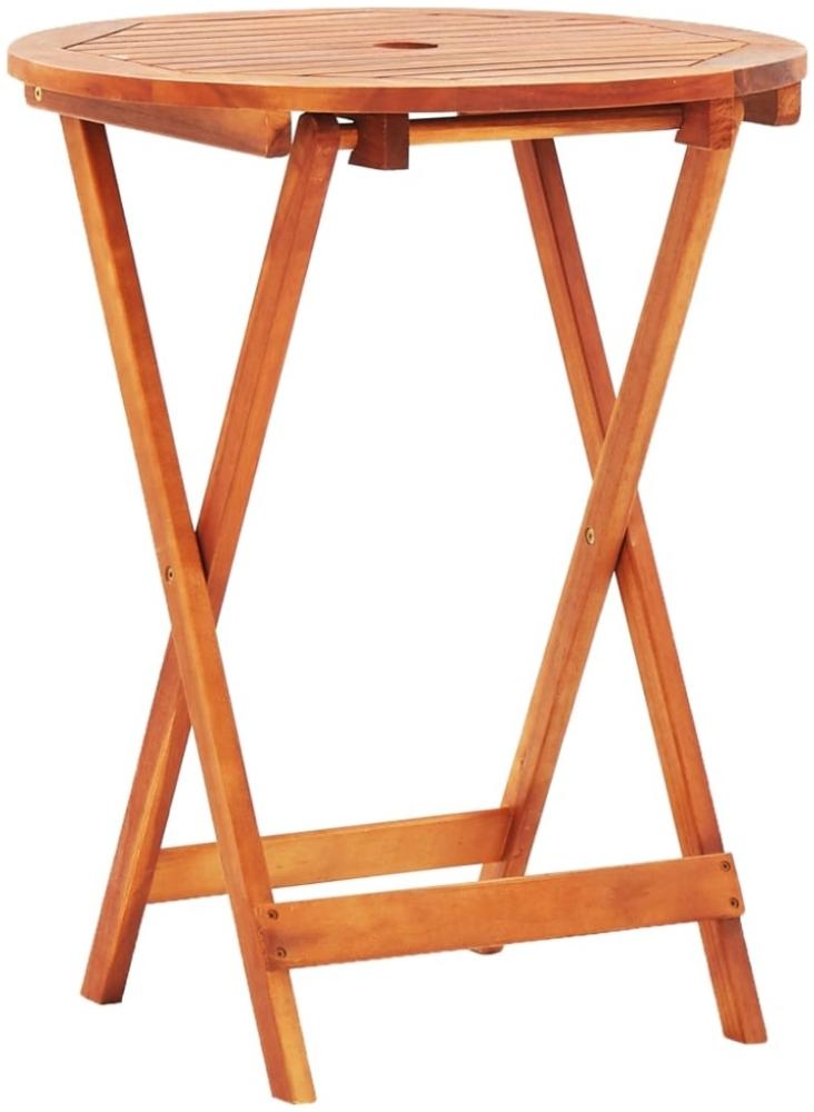 vidaXL Klappbarer Gartentisch Ø60x75 cm Massivholz Eukalyptus 312455 Bild 1