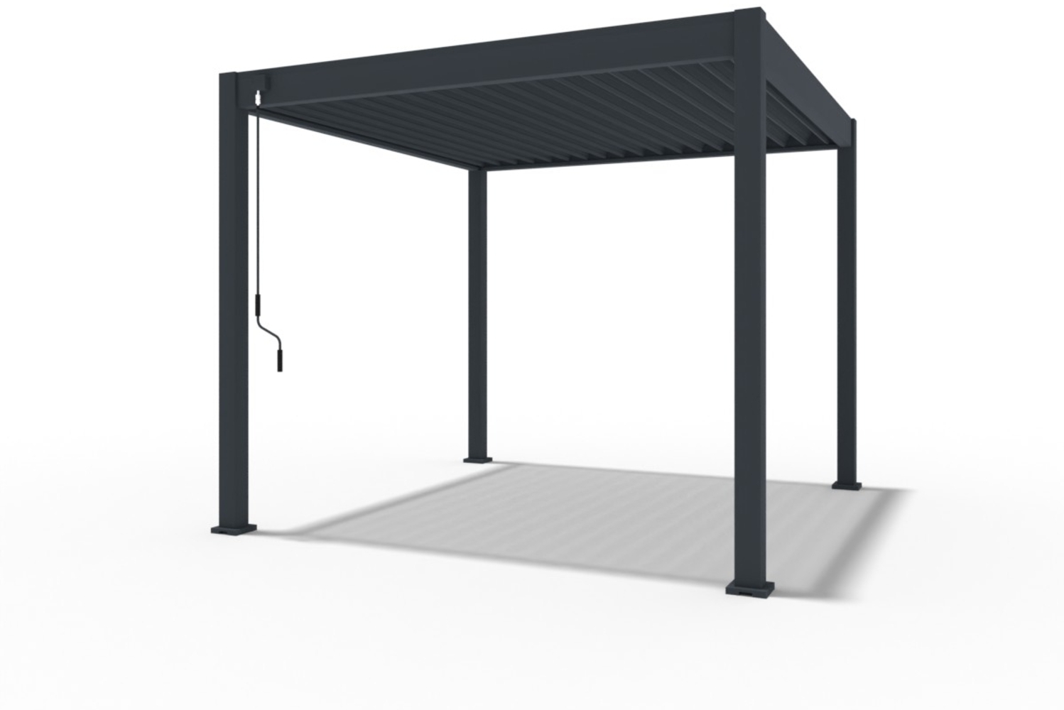 PergoLine bioklimatische Pergola 3x3 m | Aluminium Lamellendach in Anthrazit Bild 1