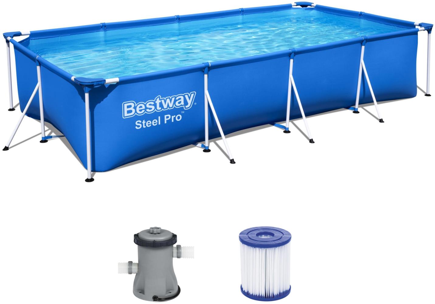 Bestway Frame Pool Aufstellpool 400x211x81 Bild 1