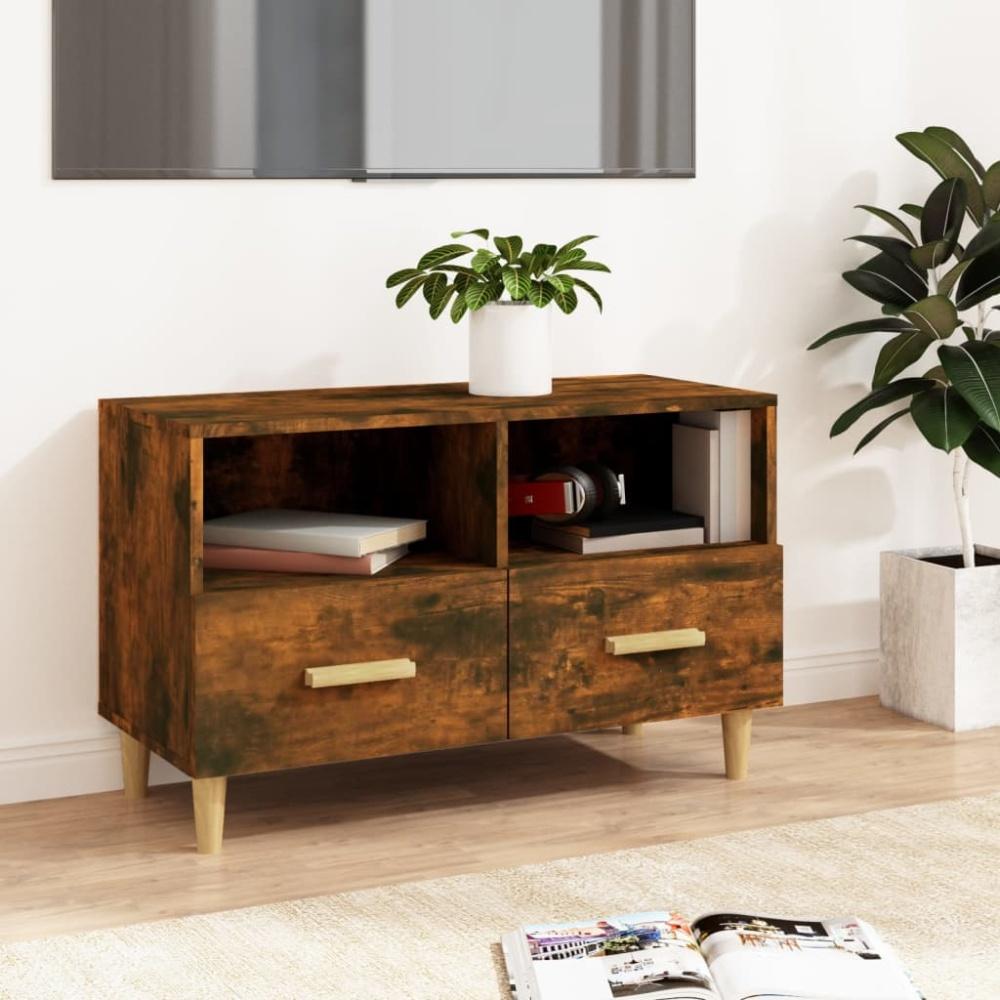 TV-Schrank Räuchereiche 80x36x50 cm Holzwerkstoff [817489] Bild 1