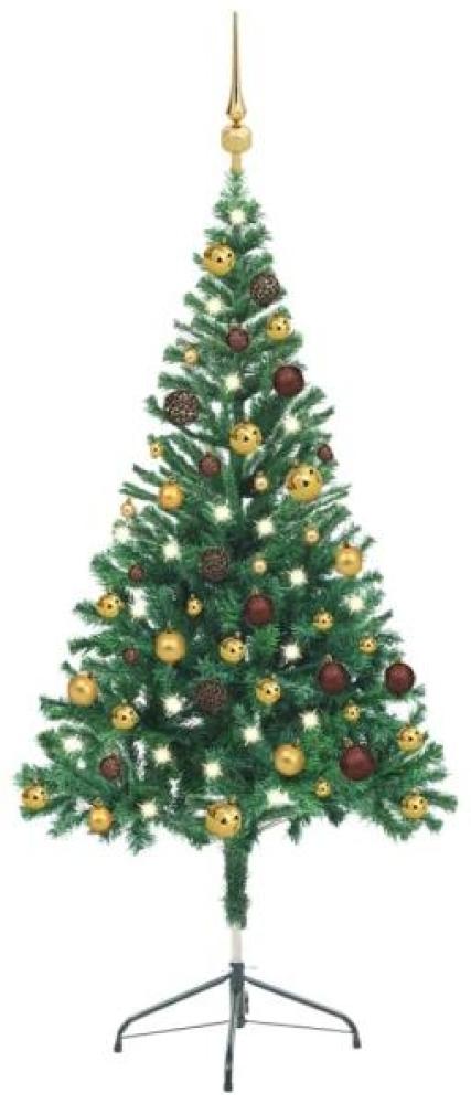 vidaXL Künstlicher Weihnachtsbaum Beleuchtung Kugeln 150cm 380 Zweige 3077488 Bild 1