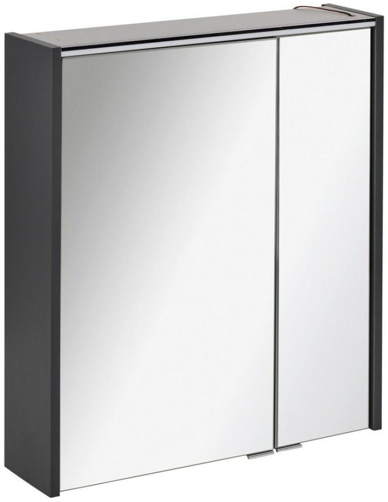 Fackelmann DENVER LED Spiegelschrank 60 cm breit, Schwarz (Anthrazit) Bild 1