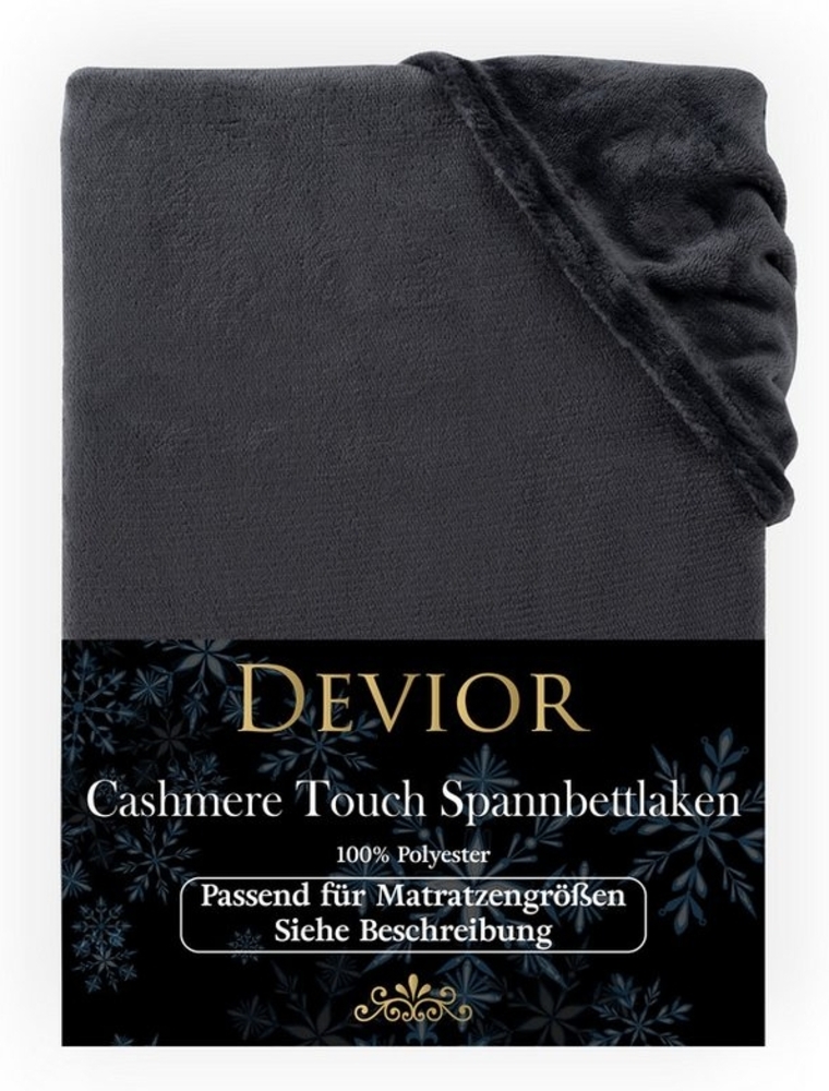 Devior Spannbettlaken Spannbetttuch Cashmere Touch Bettlaken Flausch Warm, Nicki, Gummizug: Rundumgummizug, Matratzen Bezug bis 22cm Matratzenhöhe Kuschelig Flauschig Bild 1