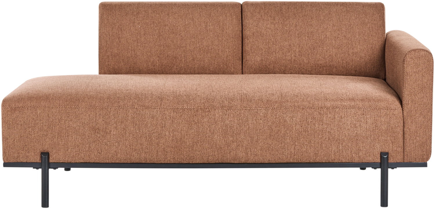 Chaiselongue SAVASSE Kunstleinen Goldbraun Bild 1