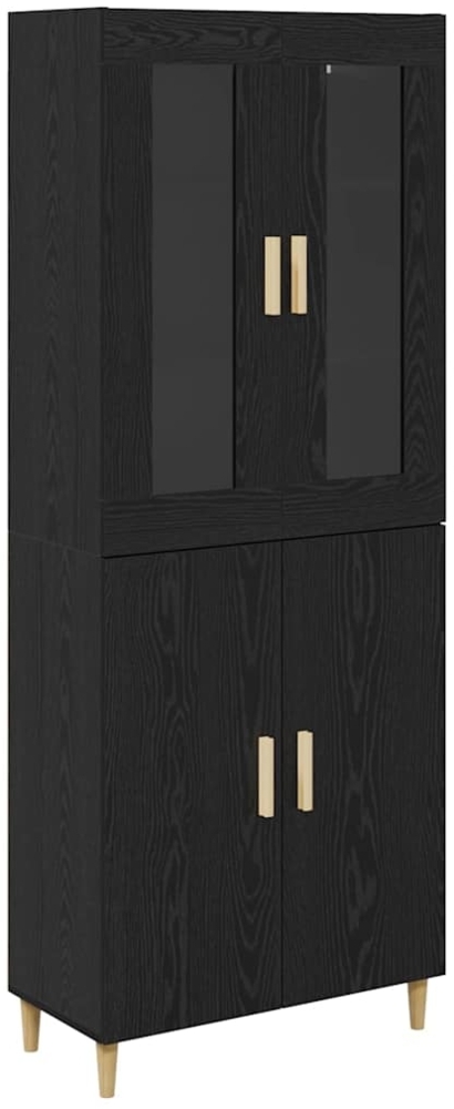 vidaXL Highboard Schwarz Eichen-Optik 69,5 x 34 x 180 cm 3416199 Bild 1