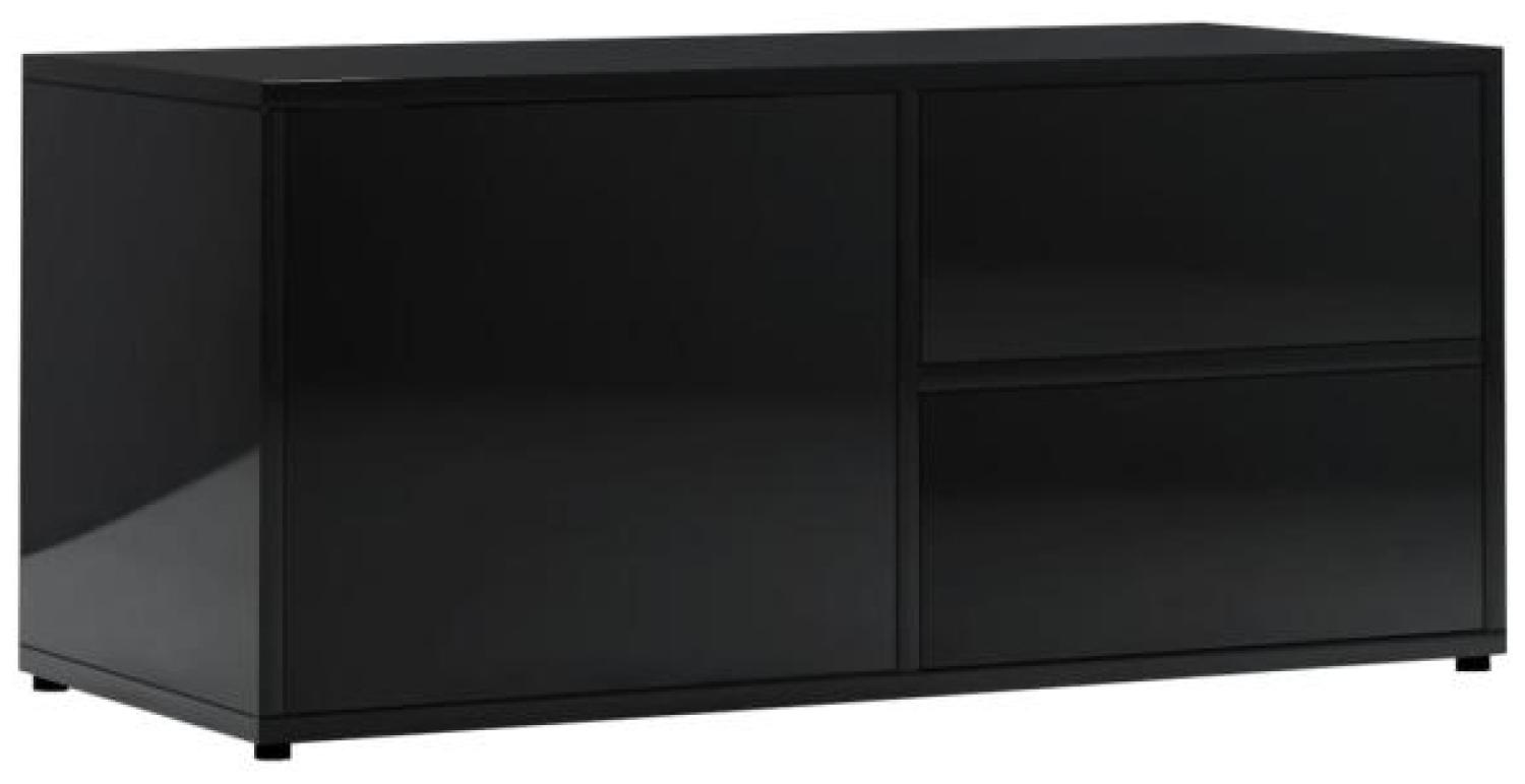 vidaXL TV-Schrank Hochglanz-Schwarz 80 x 34 x 36 cm Spanplatte Bild 1