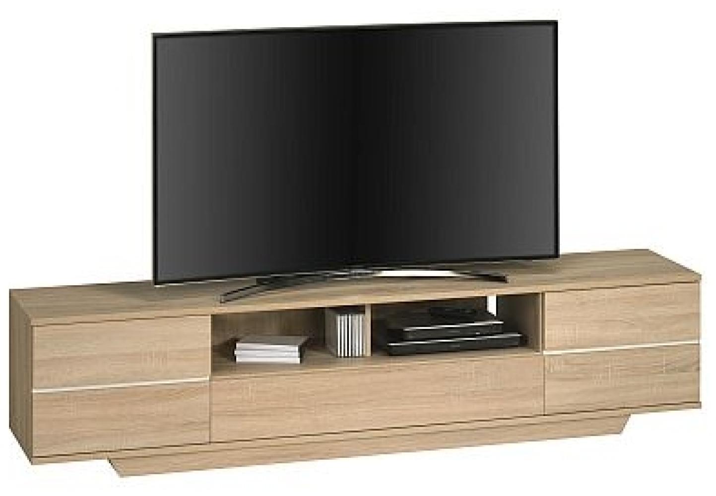 Lowboard 7711 Push-to-open Türen 199,6 x 46 x 40 cm Sonoma-Eiche Bild 1