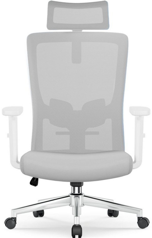 Adormii Bürostuhl Ergonomischer Bürostuhl, Schreibtischstuhl Chefsessel (Drehstuhl 360°mit Verstellbarer Kopfstütze, Lendenwirbelstütze und Verstellbarer Armlehnen, Computerstuhl, Wippfunktion bis 135), Höhenverstellbar, Atmungsaktiver Netzbezug, 150KG... Bild 1
