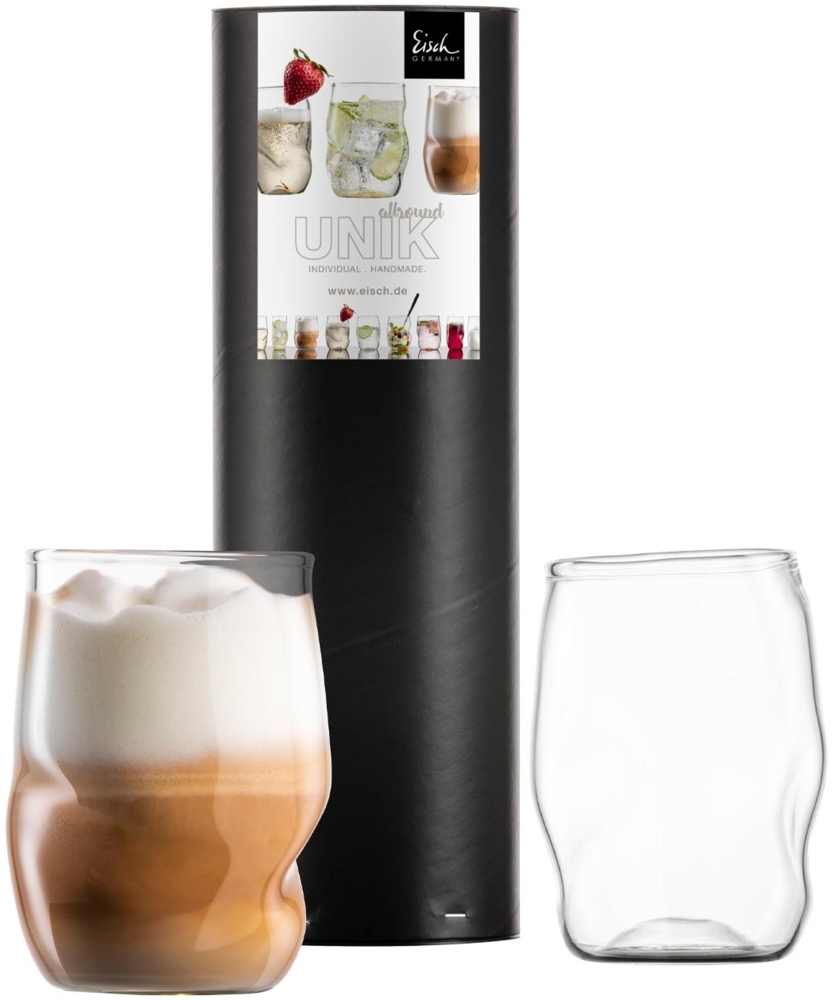 Eisch UNIK Trinkglas 2er Set in Geschenkröhre Bild 1