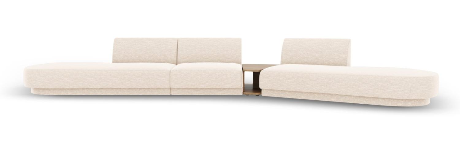 Micadoni Modulares Sofa Miley 5-Sitzer ohne Armlehnen Rechts Chenille Helles Beige Bild 1