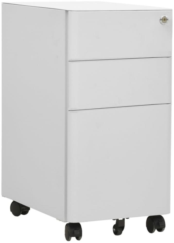 vidaXL Aktenschrank mit Rollen Hellgrau 30x45x59 cm Stahl 335983 Bild 1