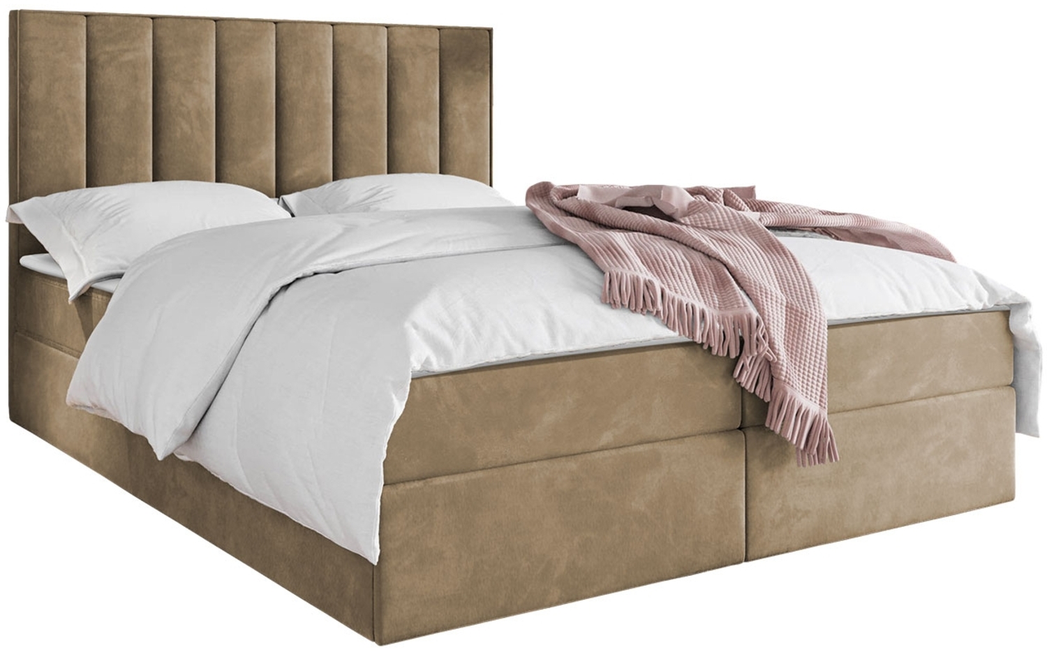 Mirjan24 Boxspringbett Draban II , Beige, 160x200 cm Bild 1