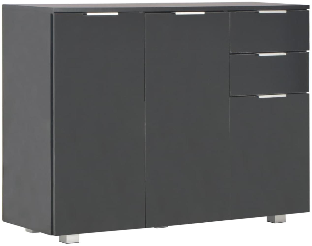 vidaXL Sideboard Hochglanz-Schwarz 107x35x80,5 cm 283719 Bild 1