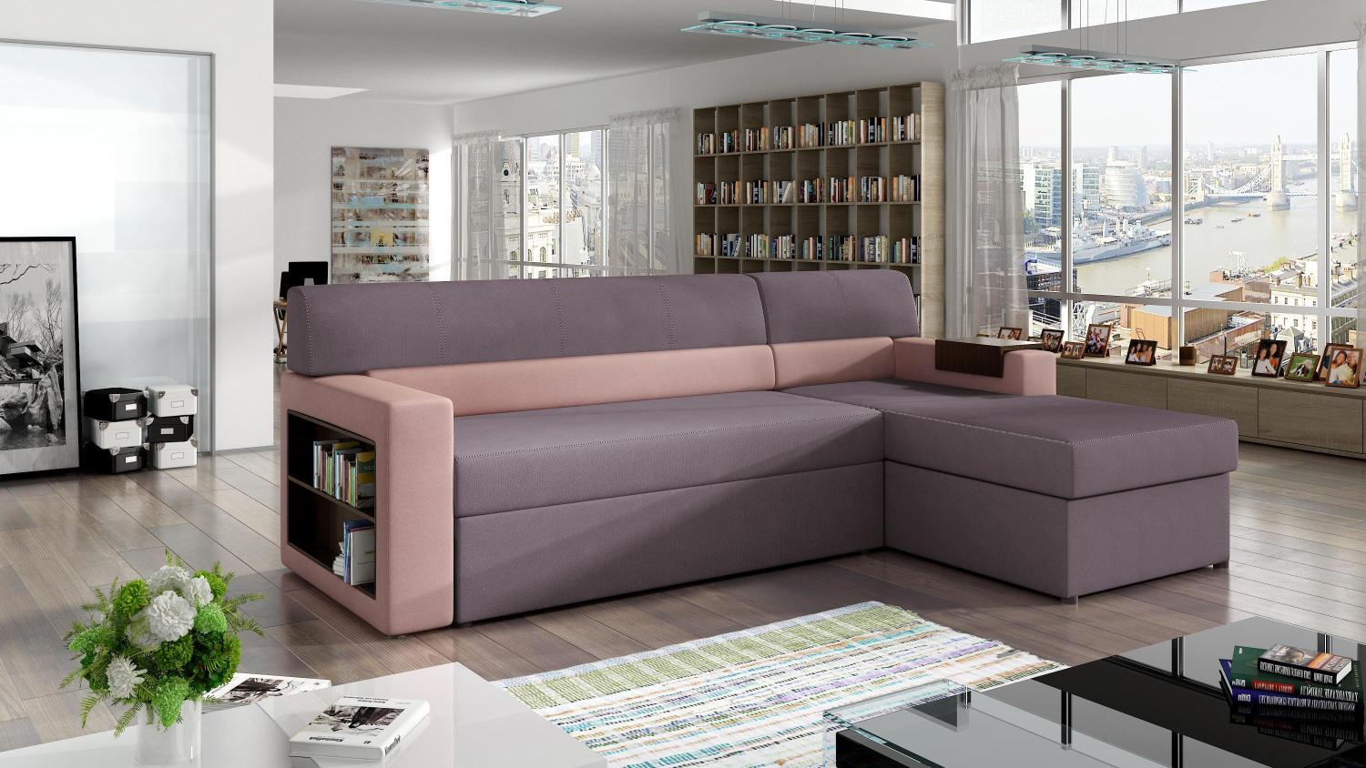 Wohnideebilder Rico Lila Ecksofas & Eckcouches R24 Bild 1