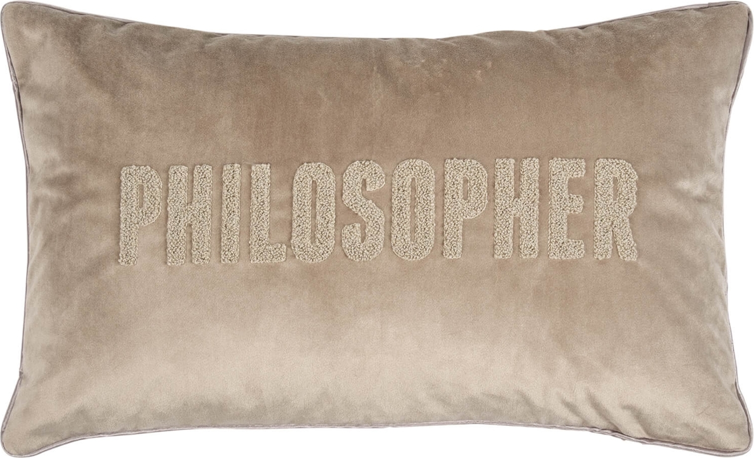 pad home Kissenhülle Letters Philosopher Taupe 30 x 50 cm 30 x 50 cm Bild 1