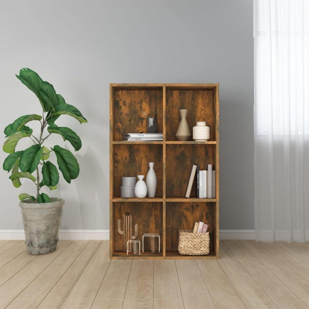 vidaXL Bücherregal/Sideboard Räuchereiche 66x30x98 cm Holzwerkstoff 815294 Bild 1