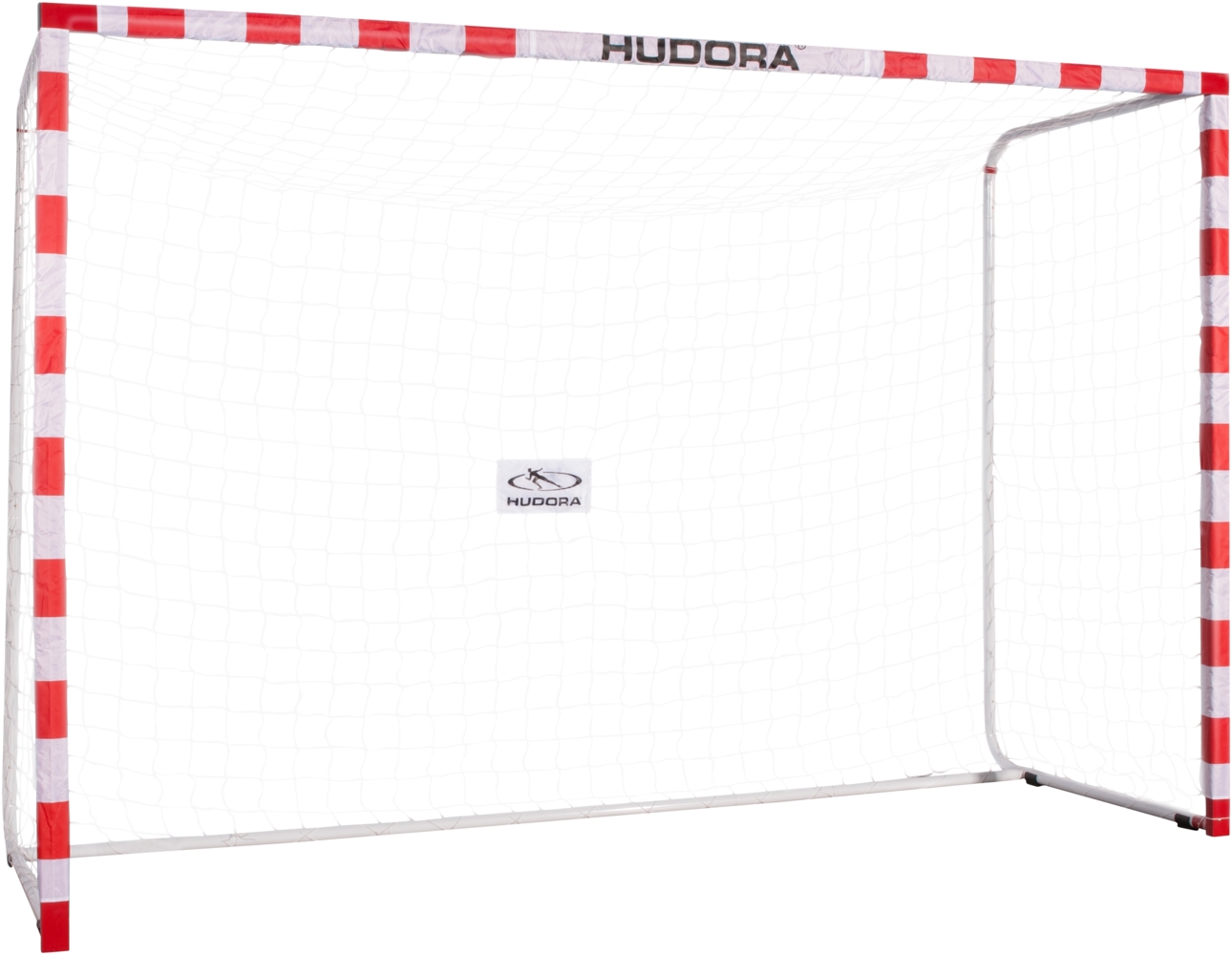Hudora 'Allround' Fußballtor, Stahl weiß / rot, 300 x 200 x 110 cm Bild 1
