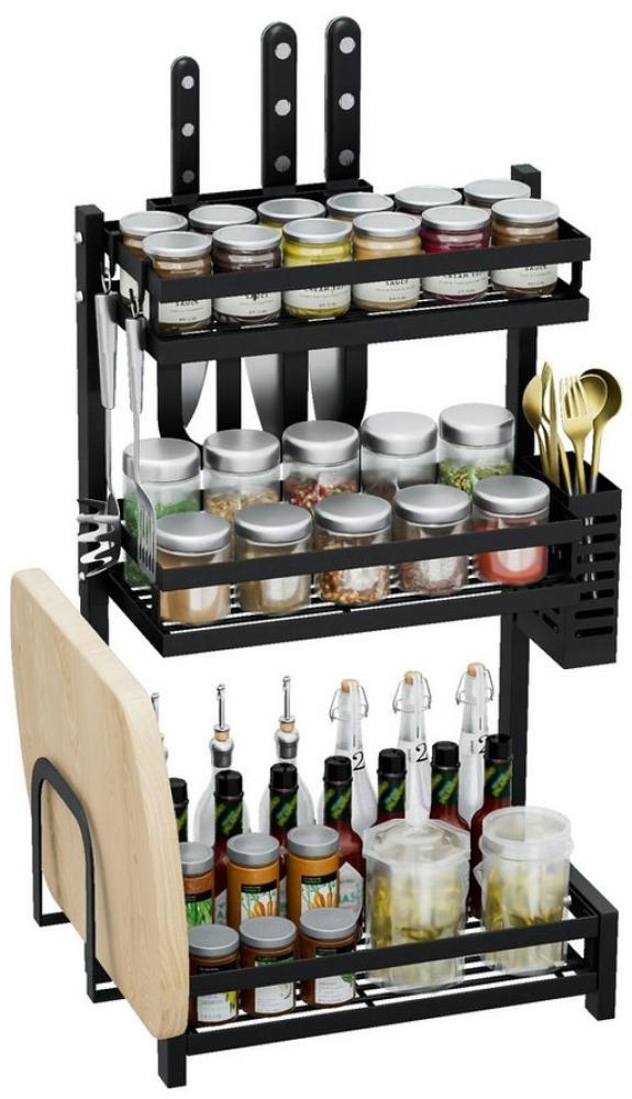 Heikoeco Ablageregal gewürzregal stehend,gewürzregal,arbeitsplatte küche,2-3 Ebene, Gewürzregal Küchen Organizer, gewürzregal, spices organizer, gewürzregal stehend Bild 1