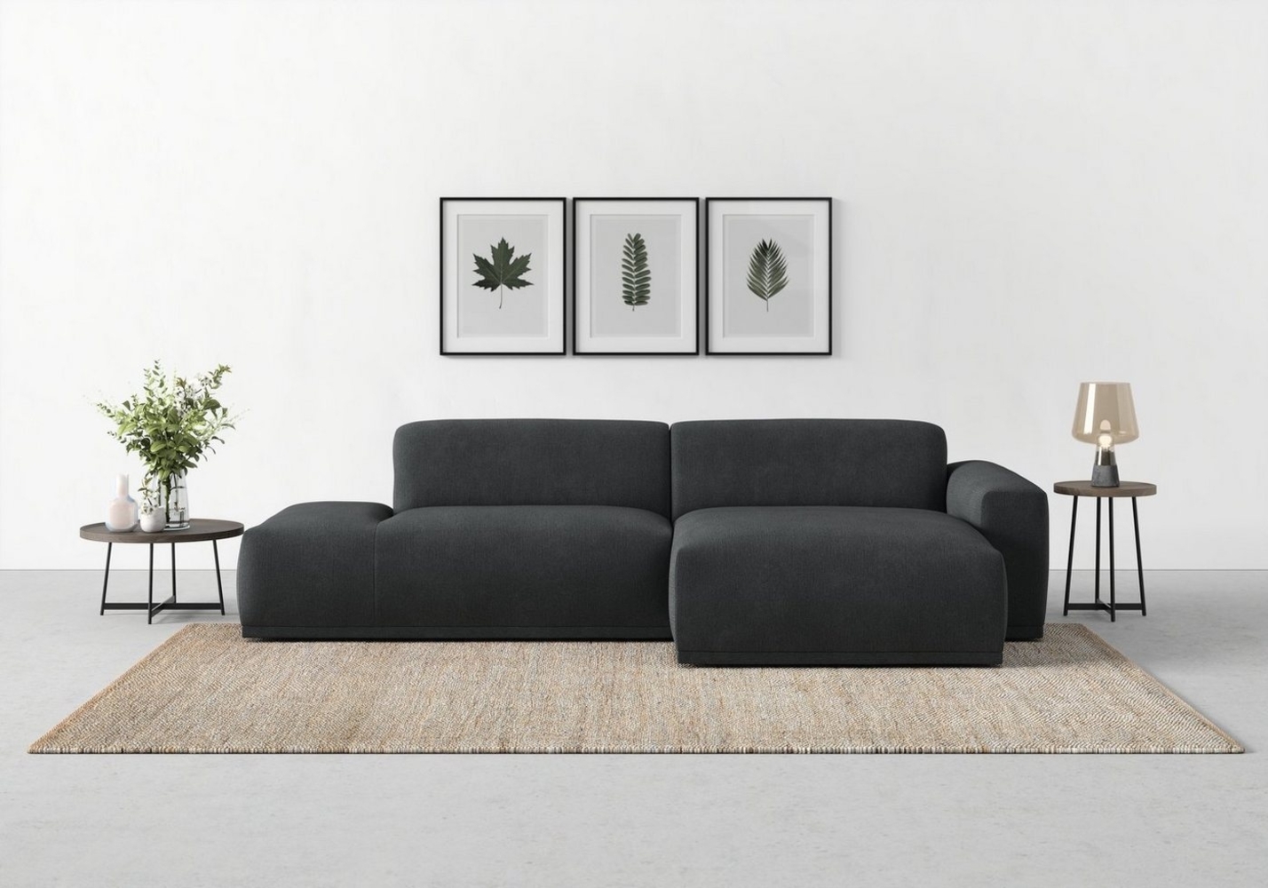 TRENDMANUFAKTUR Ecksofa Braga, mit hochwertigem Kaltschaum, L-Form, in Cord erhältlich, 2 Teile, modernes Sofa, Couch mit hohem Sitzkomfort, 275/72/160 cm (B/H/T) Bild 1