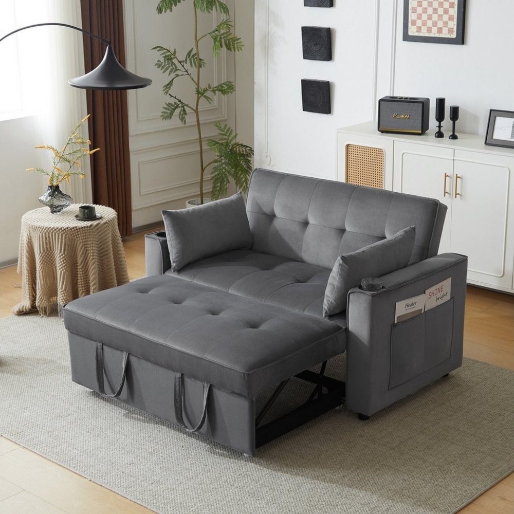 Merax Schlafsofa, mit 3-in-1 Bettfunktion,Loungesessel mit Schlaffunktion,viel Stauraum Bild 1