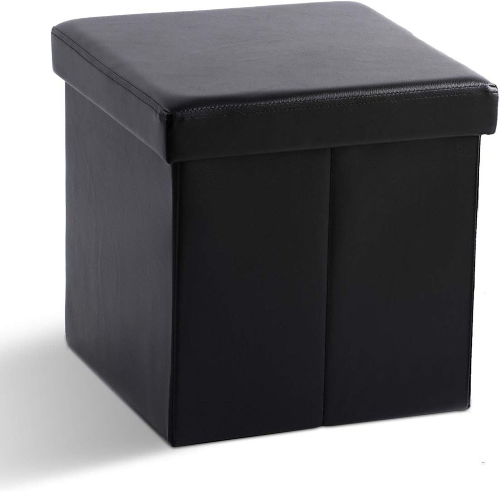 Zedelmaier Sitzbank Sitzbaenk mit Stauraum Sitzhocker Fußbank,Aufbewahrungsbox faltbar (ZD38PVC), Belastbar bis 300 kg, Spielzeugtruhe mit Stauraum, Deckel abnehmbar Bild 1