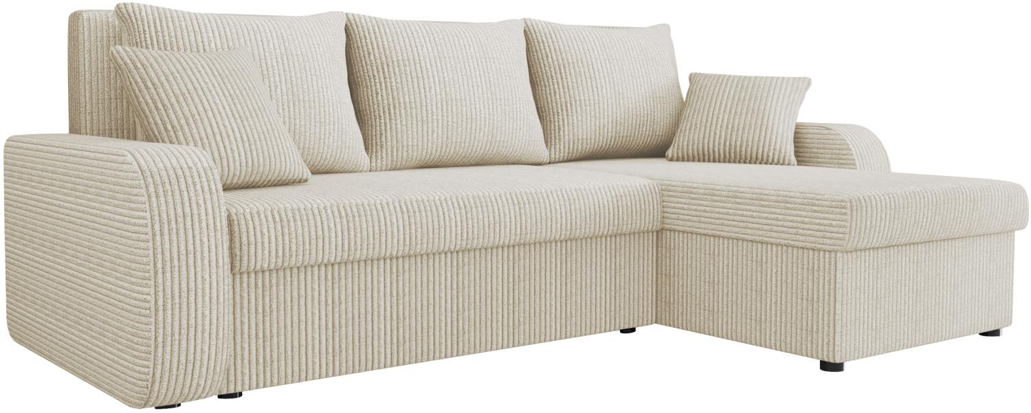 'Kris' Ecksofa Cord, Beige Bild 1