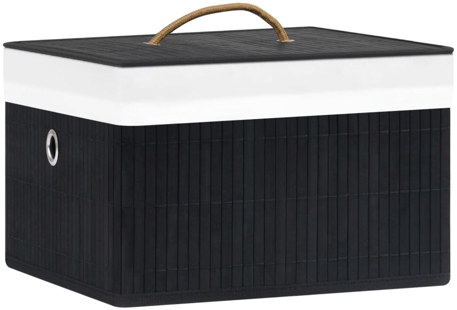 vidaXL Bambus Aufbewahrungsboxen 4 Stk. Schwarz 320769 Bild 1