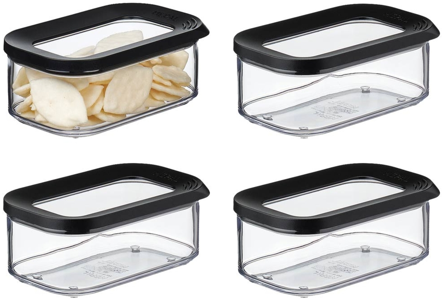 Mepal MODULA Vorratsdose 425 ml 4er Set schwarz Bild 1