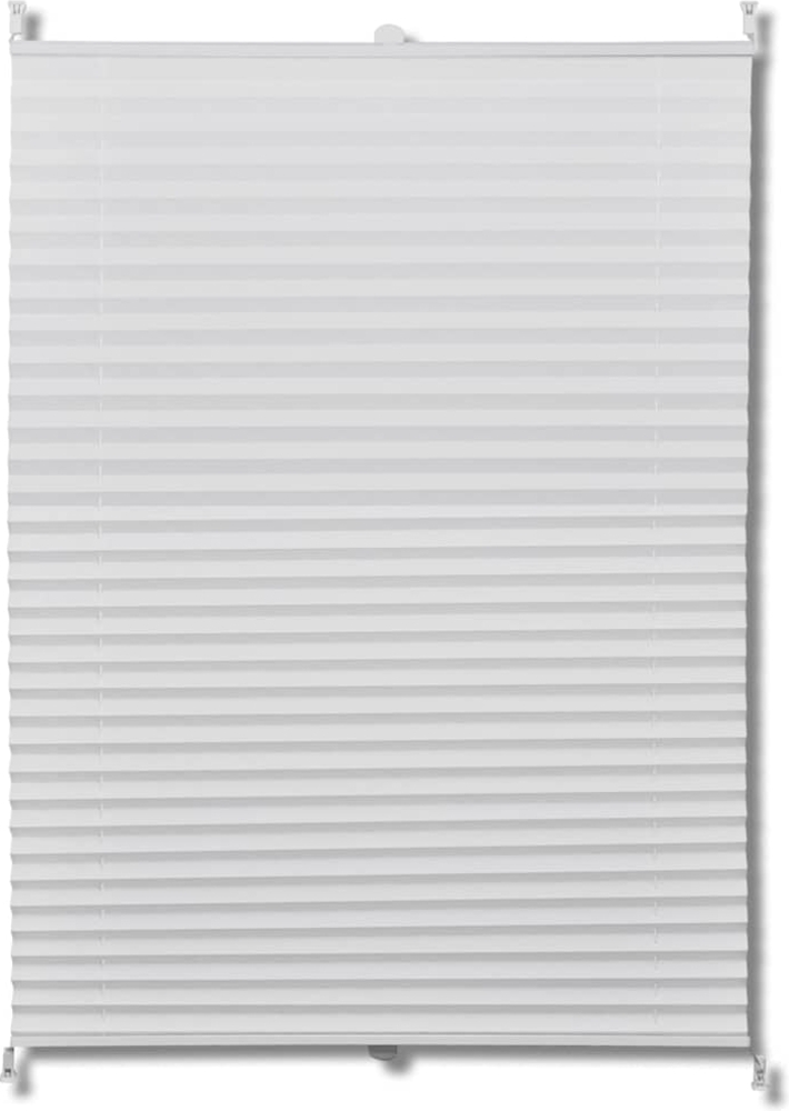 vidaXL Verdunklungsplissee 80×200 cm Weiß 240604 Bild 1
