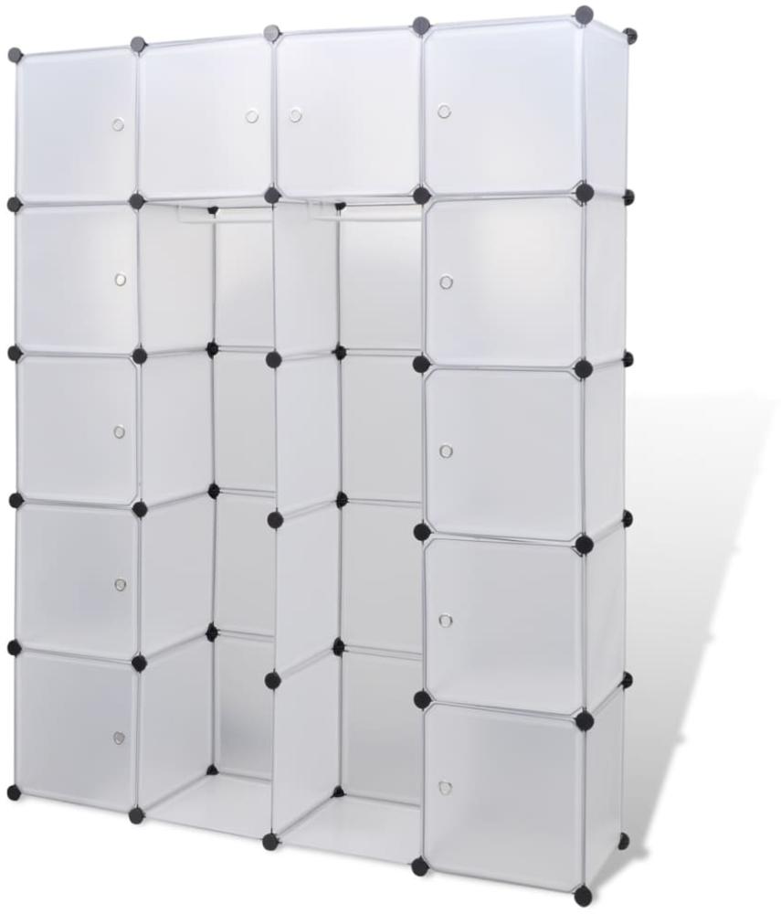 vidaXL Modularer Schrank mit 14 Fächern Weiß 37x146x180,5 cm 240500 Bild 1