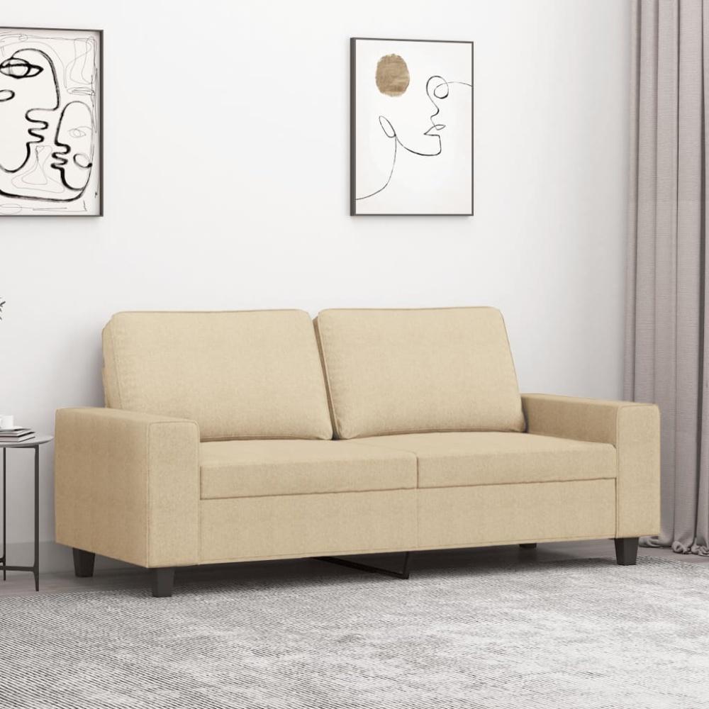 vidaXL 2-Sitzer-Sofa Creme 140 cm Stoff 359393 Bild 1