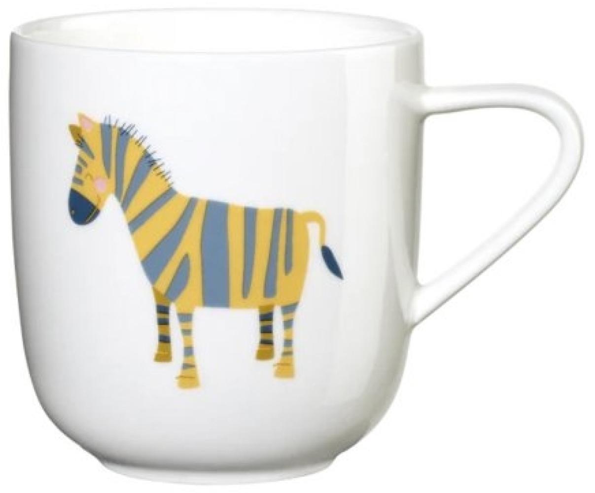 ASA Selection kids Henkelbecher Zebra Zoe, Henkel Becher, Tasse, Teetasse, Fine Bone China, Weiß Glänzend, 250 ml, 38070314 Bild 1