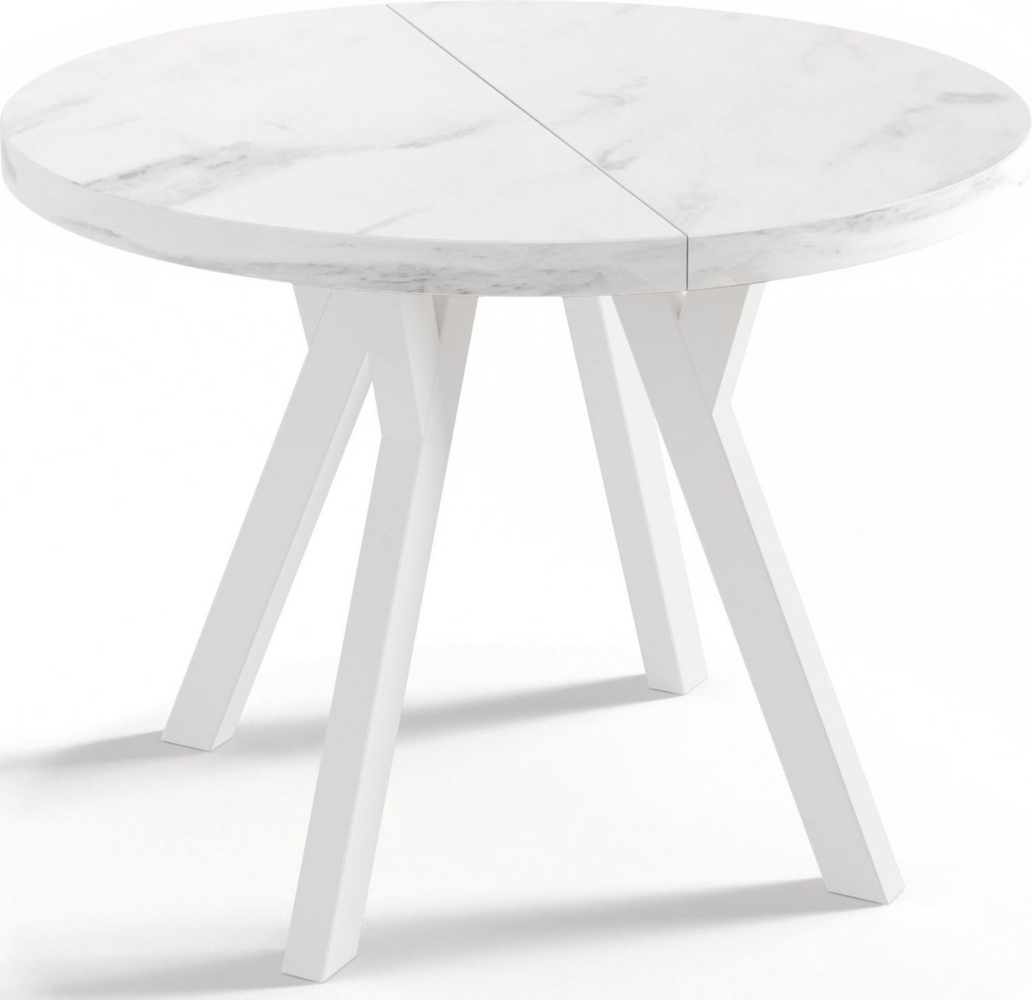WFL GROUP Esstisch Twixy (erhältlich in 3 Größen – 90/100/100 cm, ausziehbar auf 170/150/200 cm), platzsparender Tisch für kleine Küche, Esszimmer oder Wohnzimmer Bild 1