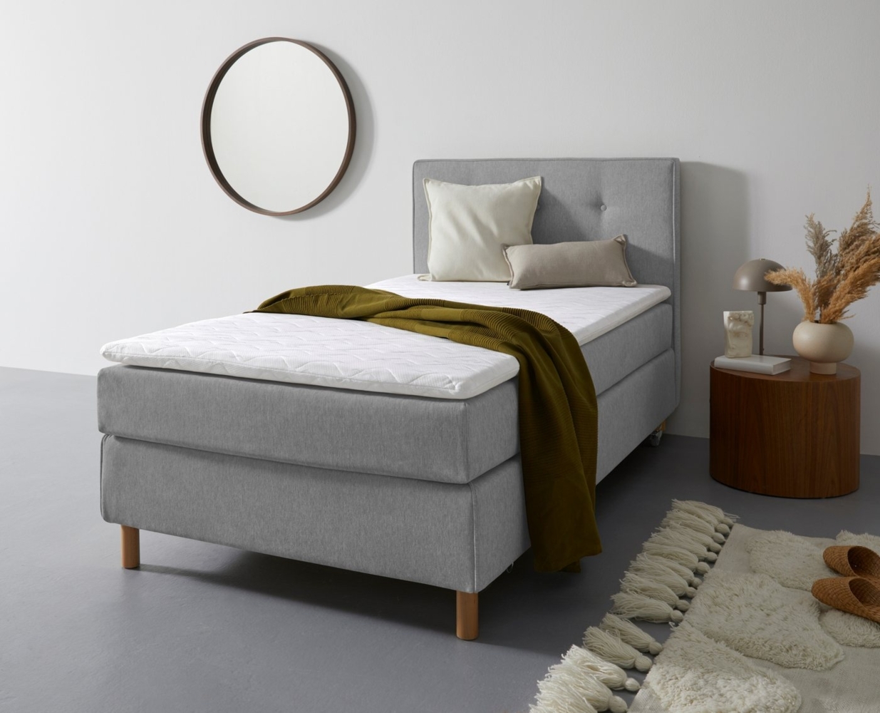 Home affaire Boxspringbett Heimatblick 100x200cm beliebig erweiterbar zu Doppel- und Familienbett, Einzelbett, Hotelbett erhältlich in H2,H3 & H4 Bild 1