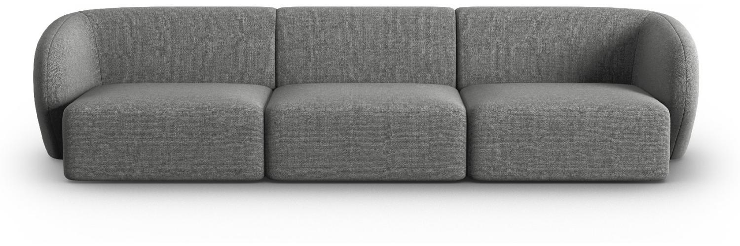 Micadoni Modulares Sofa Shane 3-Sitzer Chenille Dunkelgrau Melange Bild 1