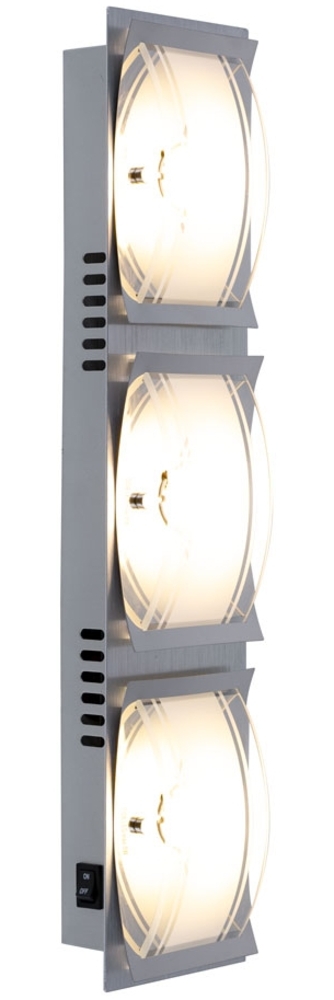 COB LED Wandleuchte, Chrom, Alu, Glas klar satiniert ADONIA Bild 1