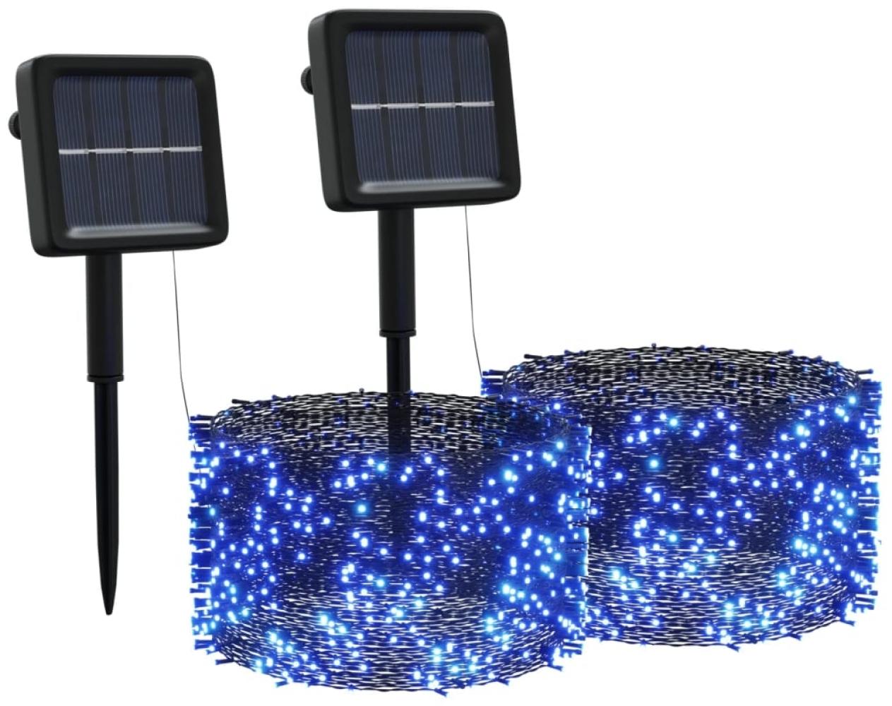 vidaXL Solar-Lichterkette, 2 Stk., 2x200 LED, Blau Bild 1