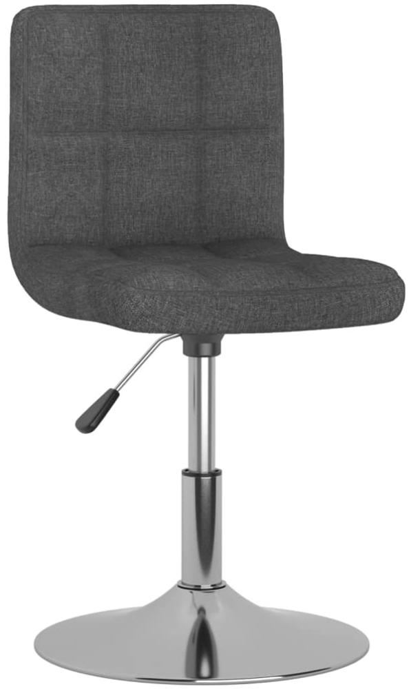 vidaXL Esszimmerstuhl Drehbar Dunkelgrau Stoff, Drehbar [3087469] Bild 1